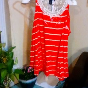 Summer lace and sparkles tank top